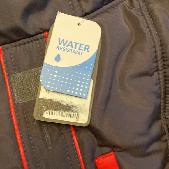 🎃NWT Cloe Cluzo Size L Charcoal Gray Dog Coat Utility Jacket with Fur Trim Hood - Picture 4 of 5